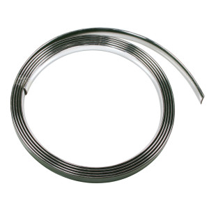 Profilo adesivo cromato - 4 m - 21 mm